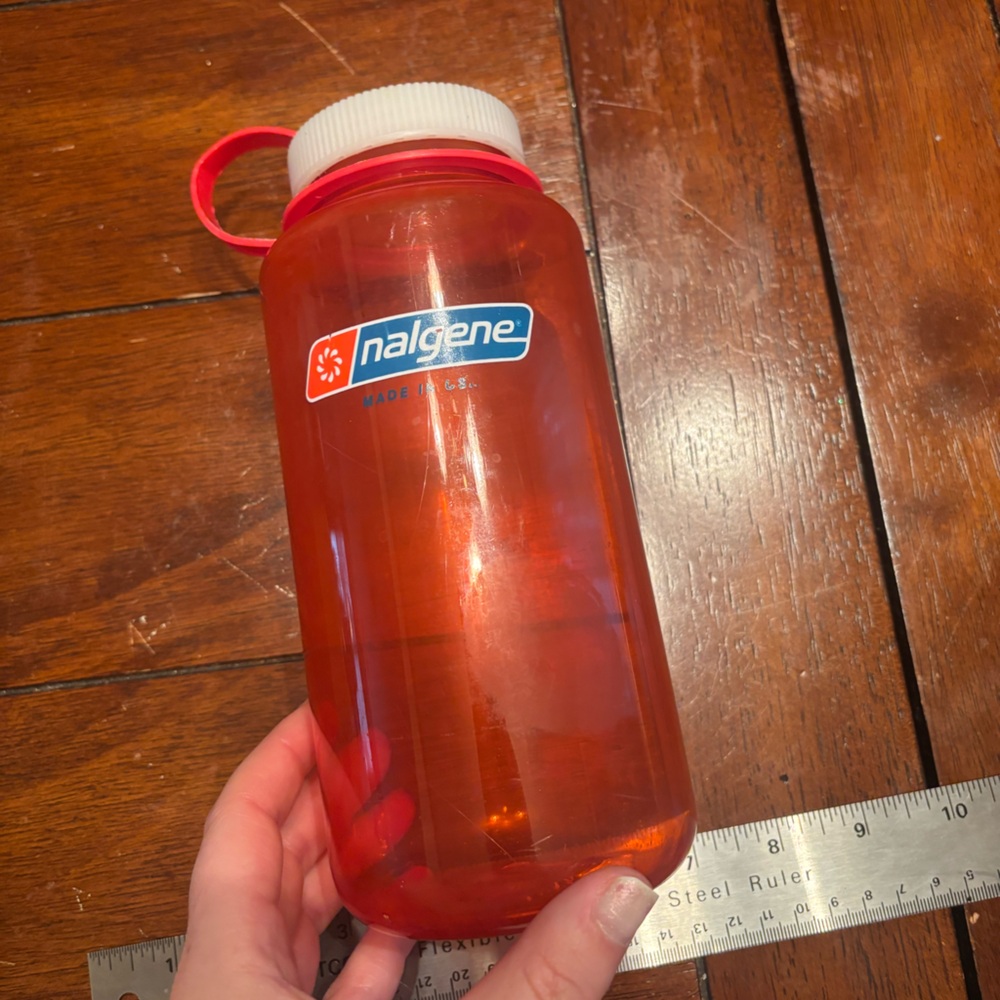 Orange Nalgene Water Bottle